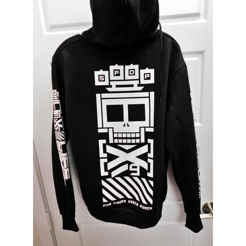 Five Finger Death Punch After Life Black White Hoodie Size‎ Medium